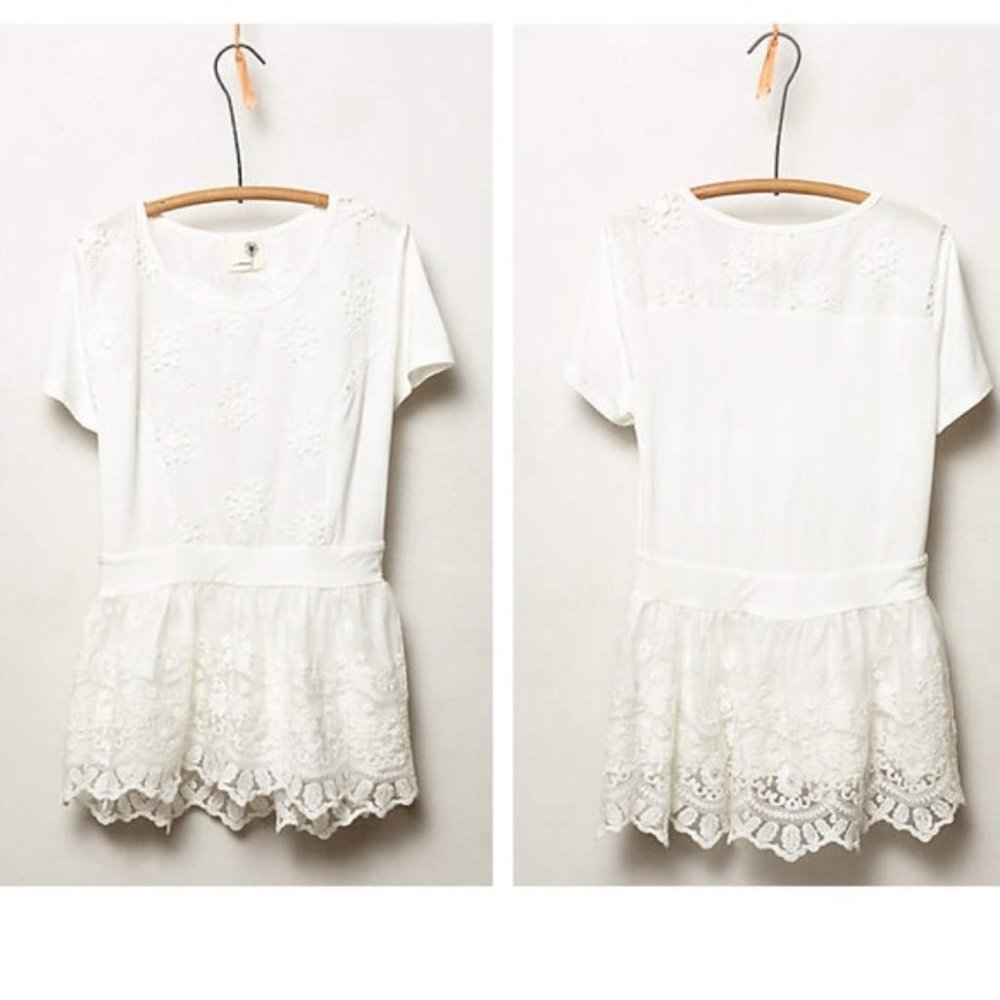 NWT Anthropologie Kenai Peplum Top XS